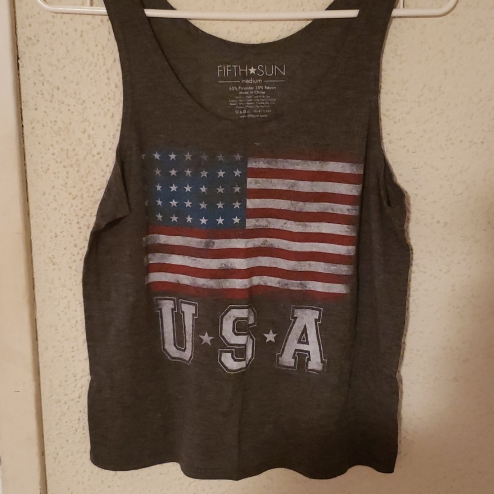 USA Tank Top Crop